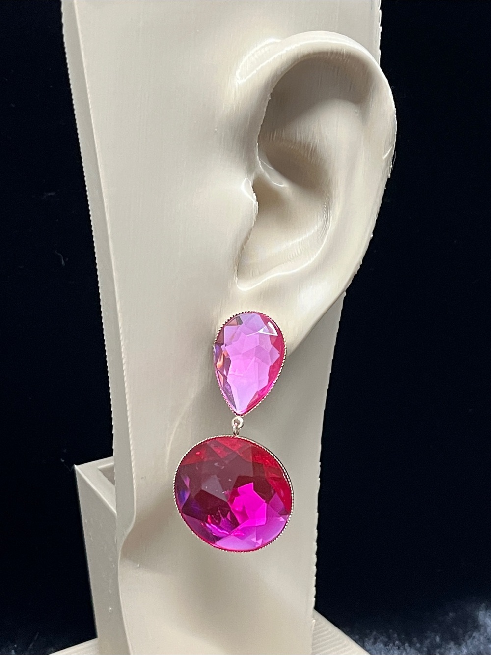 Pink Crystal Drop Earrings - Women Jewelry